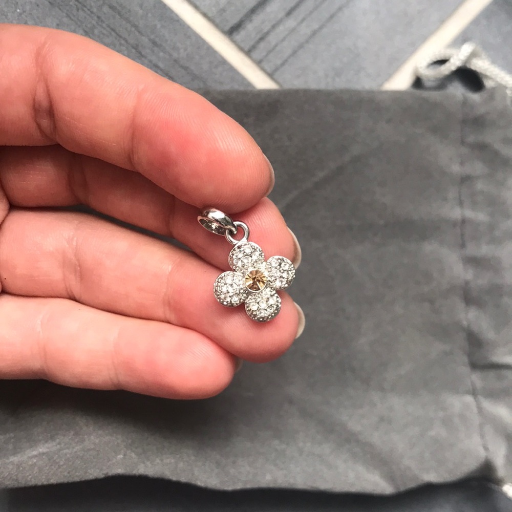 Swarovski crystal flower charm